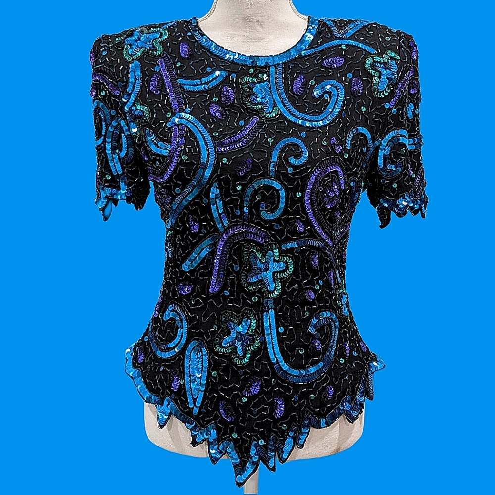 Sequins Vintage top by Laurence Kazar